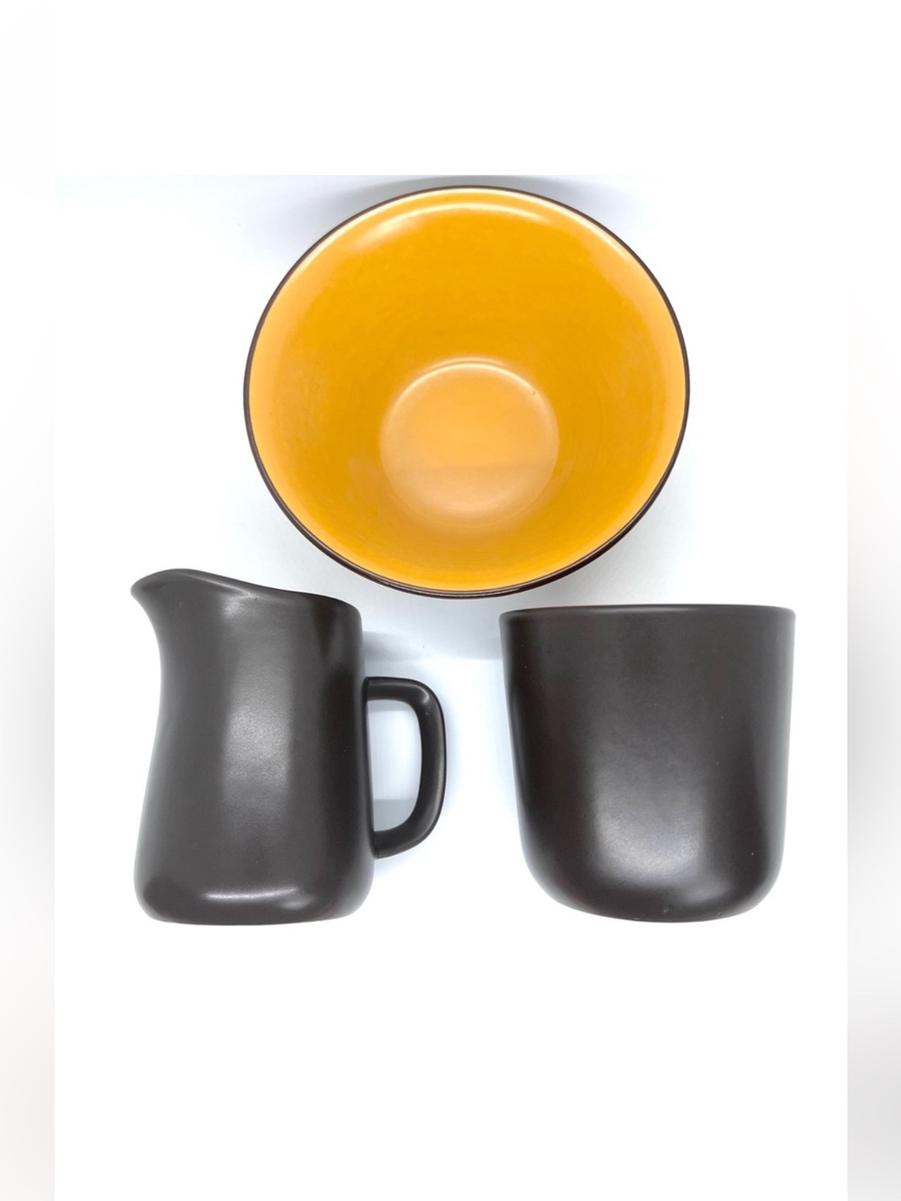 Vintage MCM Mikasa Terra Stone Orange Sherbet Coffee Set